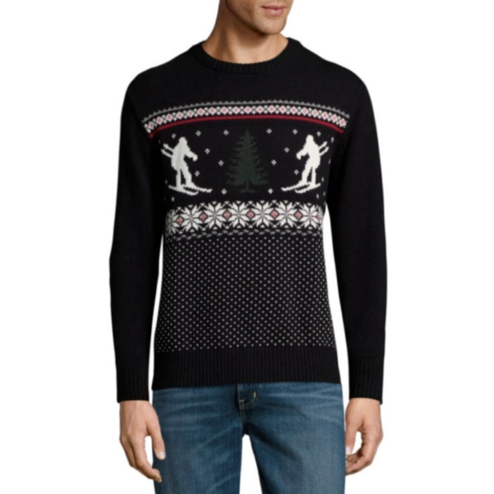 St Johns Bay Long Sleeve Holiday Pullover Sweater